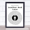 Stevie Nicks Leather And Lace Vinyl Record Song Lyric Music Wall Art Print