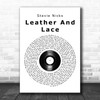 Stevie Nicks Leather And Lace Vinyl Record Song Lyric Music Wall Art Print