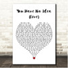 Melissa Etheridge You Have No Idea (Live) White Heart Song Lyric Print