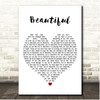 MercyMe Beautiful White Heart Song Lyric Print