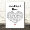 Miranda Lambert Heart Like Mine White Heart Song Lyric Print