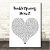 My Chemical Romance Bulletproof Heart White Heart Song Lyric Print