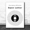 The Amity Affliction Open Letter Vinyl Record Song Lyric Music Wall Art Print