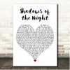 Pat Benatar Shadows of the Night White Heart Song Lyric Print