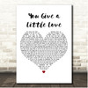 Paul Williams You Give a Little Love White Heart Song Lyric Print