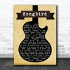 Eva Cassidy Songbird Black Guitar Song Lyric Music Wall Art Print