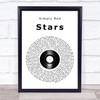 Simply Red Stars Vinyl Record Song Lyric Music Wall Art Print
