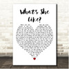 Roxette Whats She Like White Heart Song Lyric Print