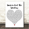 Silk Sonic Smokin Out The Window White Heart Song Lyric Print