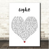 Sleeping At Last Light White Heart Song Lyric Print