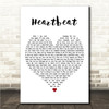 Steps Heartbeat White Heart Song Lyric Print