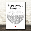 Stereophonics Billy Daveys Daughter White Heart Song Lyric Print