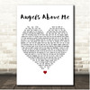 Stick Figure Angels Above Me White Heart Song Lyric Print