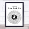 Lifehouse You And Me Vinyl Record Song Lyric Music Wall Art Print