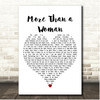 Tavares More Than a Woman White Heart Song Lyric Print