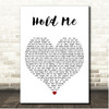 Teddy Pendergrass Hold Me White Heart Song Lyric Print