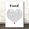 The Beloved Found White Heart Song Lyric Print