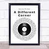 George Michael A Different Corner Vinyl Record Song Lyric Music Wall Art Print