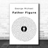 George Michael Father Figure Vinyl Record Song Lyric Music Wall Art Print