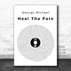 George Michael Heal The Pain Vinyl Record Song Lyric Music Wall Art Print