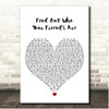 Tracy Lawrence Find Out Who Your Friends Are White Heart Song Lyric Print