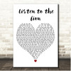 Van Morrison Listen to the Lion White Heart Song Lyric Print