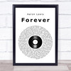 Aaron Lewis Forever Vinyl Record Song Lyric Music Wall Art Print