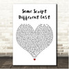 Whitney Houston Same Script Different Cast White Heart Song Lyric Print