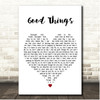 BoDeans Good Things White Heart Song Lyric Print