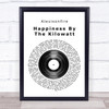 Alexisonfire Happiness By The Kilowatt Vinyl Record Song Lyric Music Wall Art Print