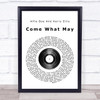 Alfie Boe And Kerry Ellis Come What May Vinyl Record Song Lyric Music Wall Art Print