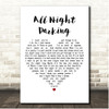 Adele All Night Parking White Heart Song Lyric Print