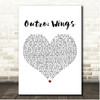 BTS Outro Wings White Heart Song Lyric Print