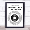 Angela Lansbury Beauty And The Beast Vinyl Record Song Lyric Music Wall Art Print