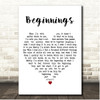 Chicago Beginnings White Heart Song Lyric Print