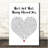 Chris Young She's Got This Thing About Her White Heart Song Lyric Print