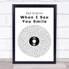 Bad English When I See You Smile Vinyl Record Song Lyric Music Wall Art Print