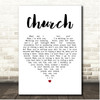 Coldplay Church White Heart Song Lyric Print