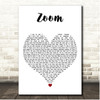 Commodores Zoom White Heart Song Lyric Print