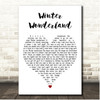 Courteeners Winter Wonderland White Heart Song Lyric Print