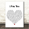 Depeche Mode I Am You White Heart Song Lyric Print