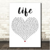 Desree Life White Heart Song Lyric Print
