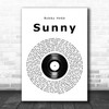 Bobby Hebb Sunny Vinyl Record Song Lyric Music Wall Art Print