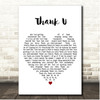 Alanis Morissette Thank U White Heart Song Lyric Print