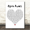 Elbow Open Arms White Heart Song Lyric Print
