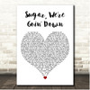 Fall Out Boy Sugar, Were Goin Down White Heart Song Lyric Print