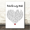 Fats Domino Blueberry Hill White Heart Song Lyric Print