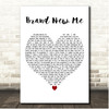 Alicia Keys Brand New Me White Heart Song Lyric Print