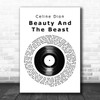 Celine Dion Beauty And The Beast Vinyl Record Song Lyric Music Wall Art Print