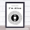 Celine Dion I'm Alive Vinyl Record Song Lyric Music Wall Art Print